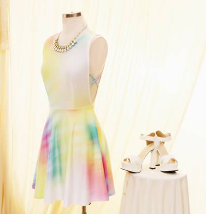 noutati de la romwe rochia colorata fara maneci la reduceri iulia andrei fashion blog
